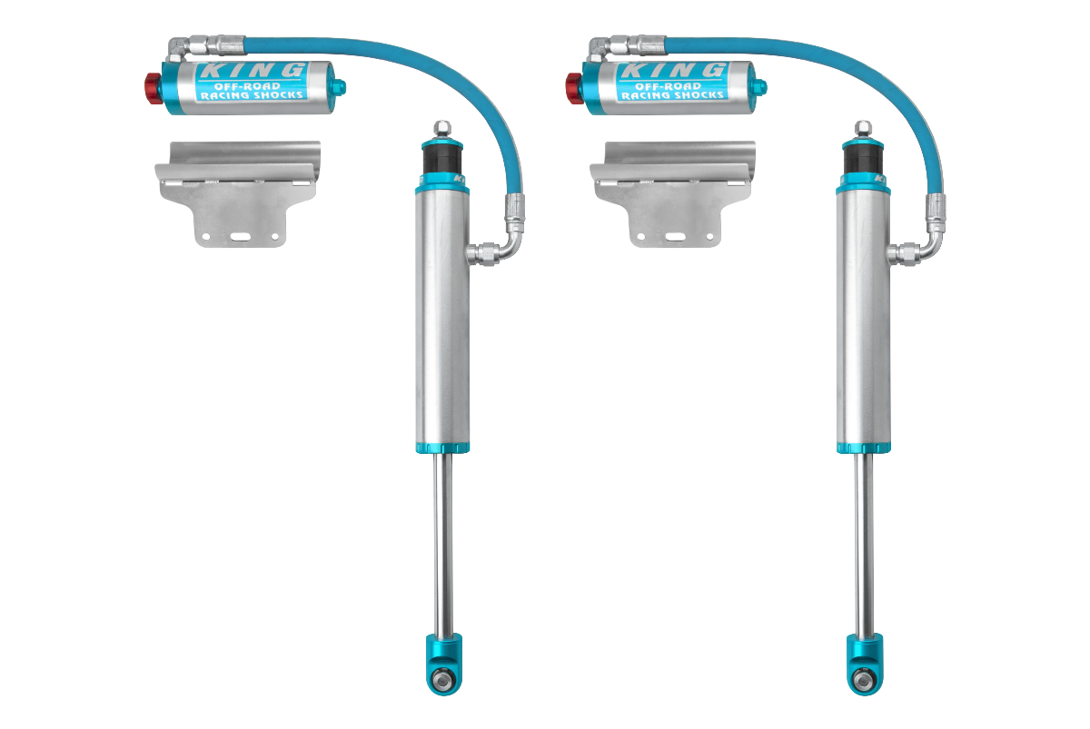 25001-121A King 2.5 Rear Remote Reservoir Shocks with Adjuster for 2005+ Tacoma (6 lug) 