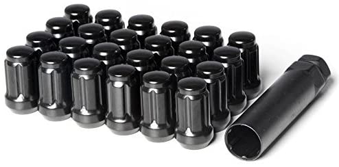 K6CS-12150BGR - Gorilla 6 Lug Kit - 12mm x 1.5 Acorn Style Black Spline Lug Nut Kit