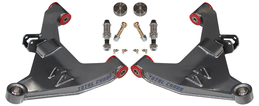 86500R-10FJ-NSS - Total Chaos Race Series Stock Length Chromoly Boxed Lower Control Arms- No Secondary Shock Mounts