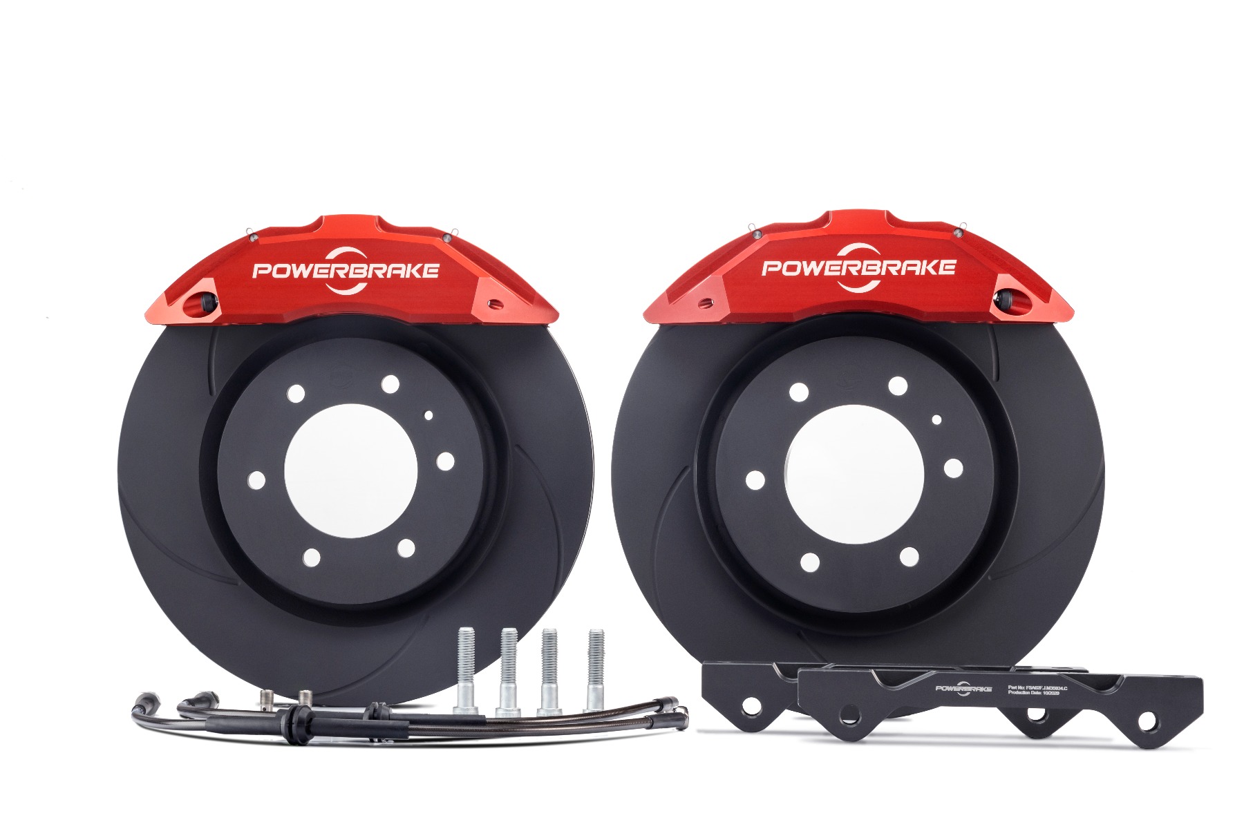 TOY414RED - Powerbrake Stage-1 Big Brake Kit / Red (00-06 Tundra, 00-07 Sequoia)