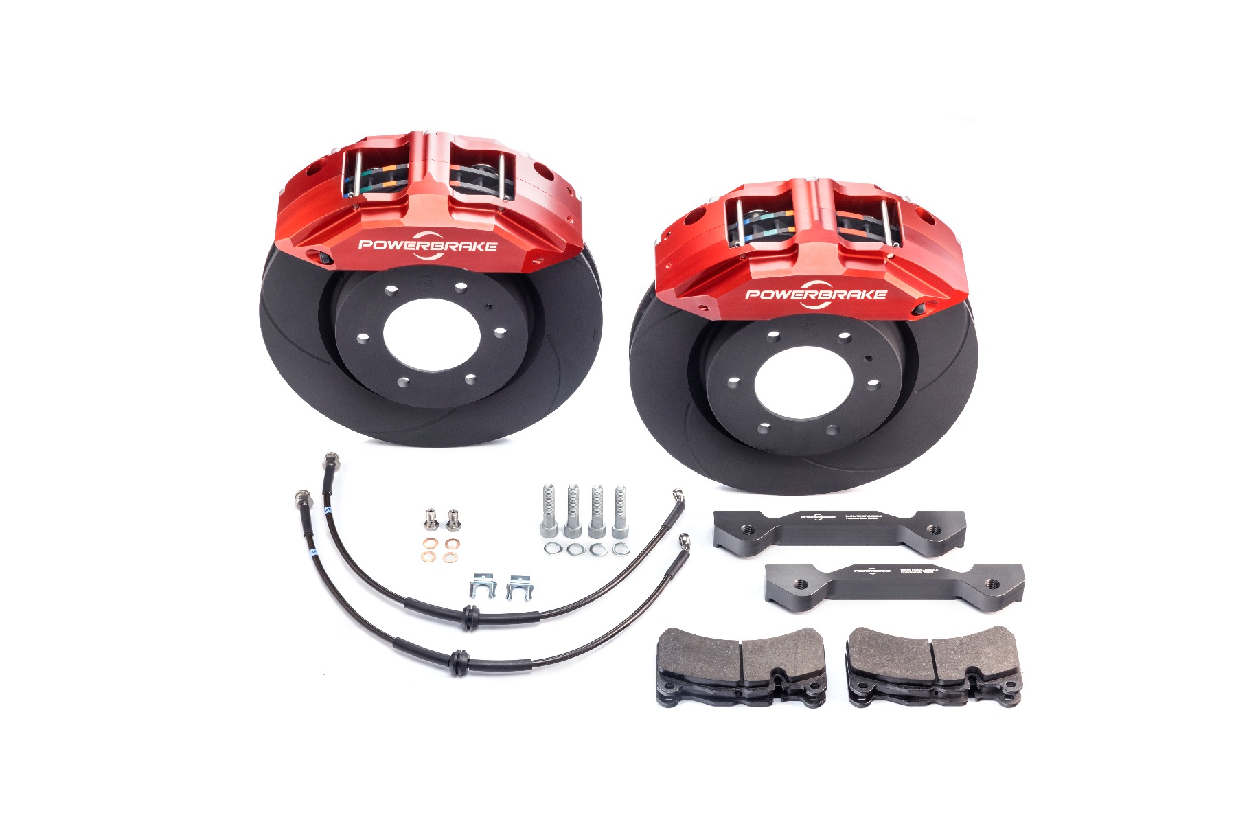 TOY412RED - Powerbrake Stage-1 / Red / 6 Piston Caliper &amp; 13.7" 1-Piece Rotor /10+4Runner, GX460