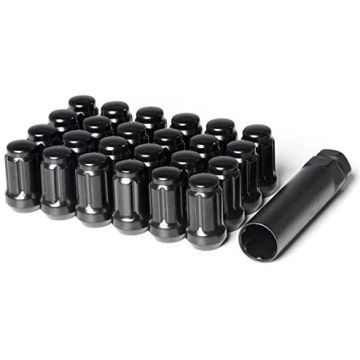 K6CS-12150BGR - Gorilla 6 Lug Kit - 12mm x 1.5 Acorn Style Black Spline Lug Nut Kit