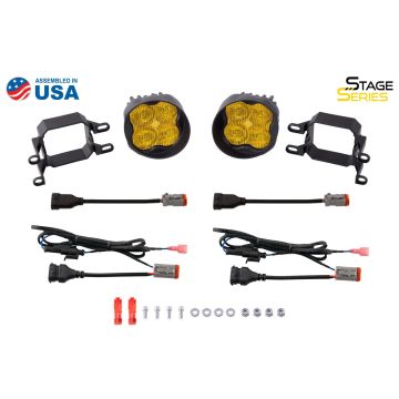 DD6187 - Diode Dynamics SS3 Sport Yellow SAE LED Fog Light Kit For 2014-2023 Toyota 4Runner
