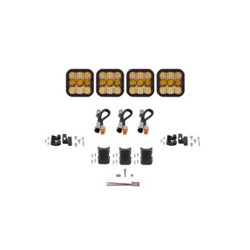 DD6795 - Diode Dynamics SS5 Sport Universal CrossLink 4-Pod Lightbar Yellow Combo