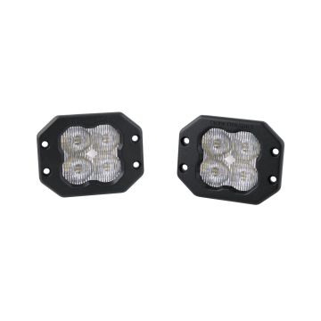 DD6913P - Diode Dynamics SS3 Sport WBL White SAE Fog Flush Mount - Pair
