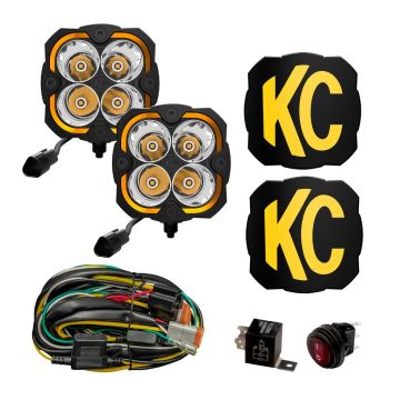 286 - KC HiLites Flex Era 4 - 2 Light System - 80W Spot Beam