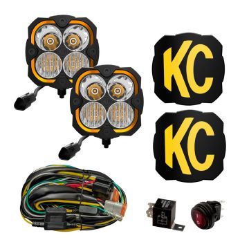 287 - KC HiLites Flex Era 4 - 2 Light System - 80W Combo Beam