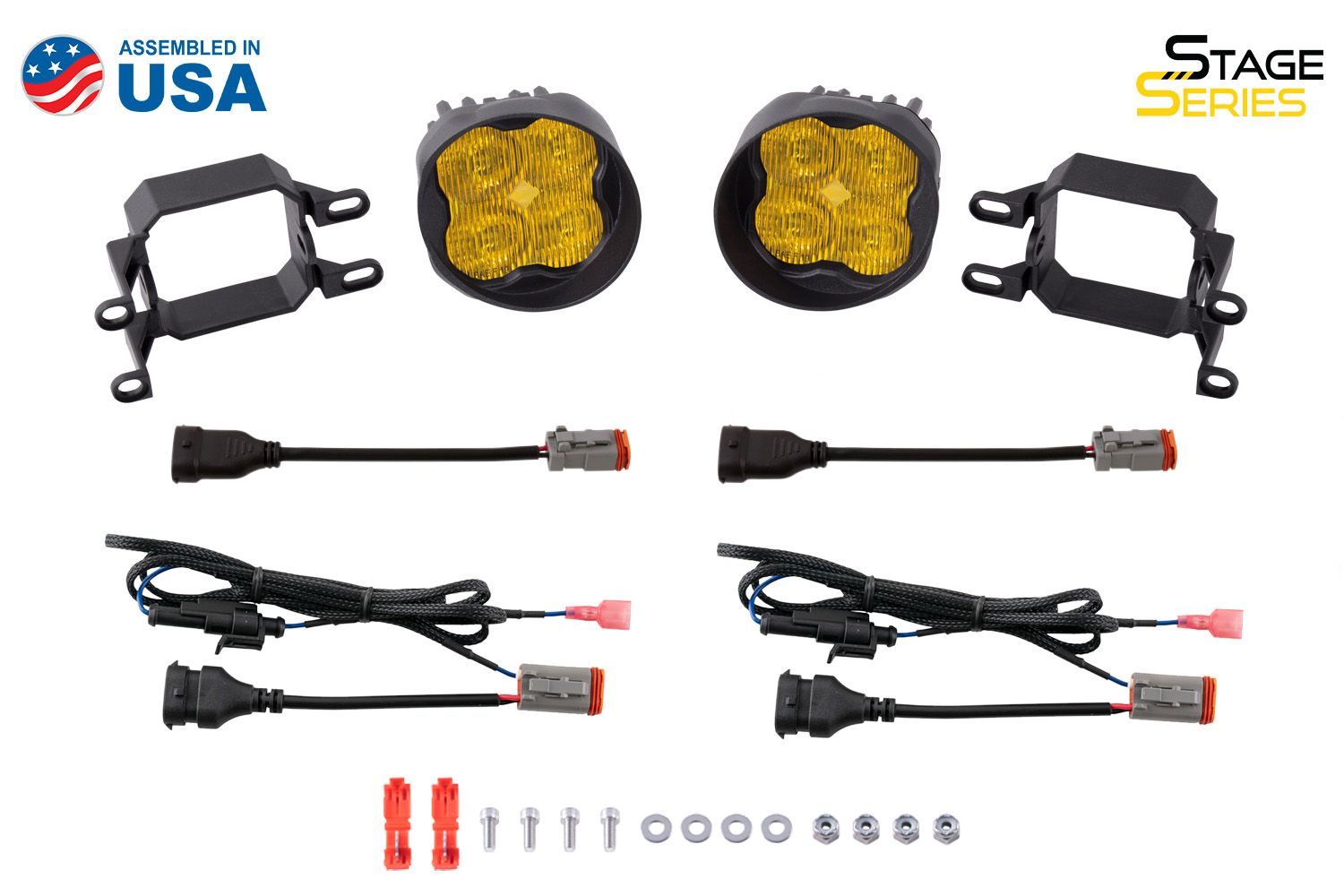 DD6187 - Diode Dynamics SS3 Sport Yellow SAE LED Fog Light Kit For 2014-2023 Toyota 4Runner