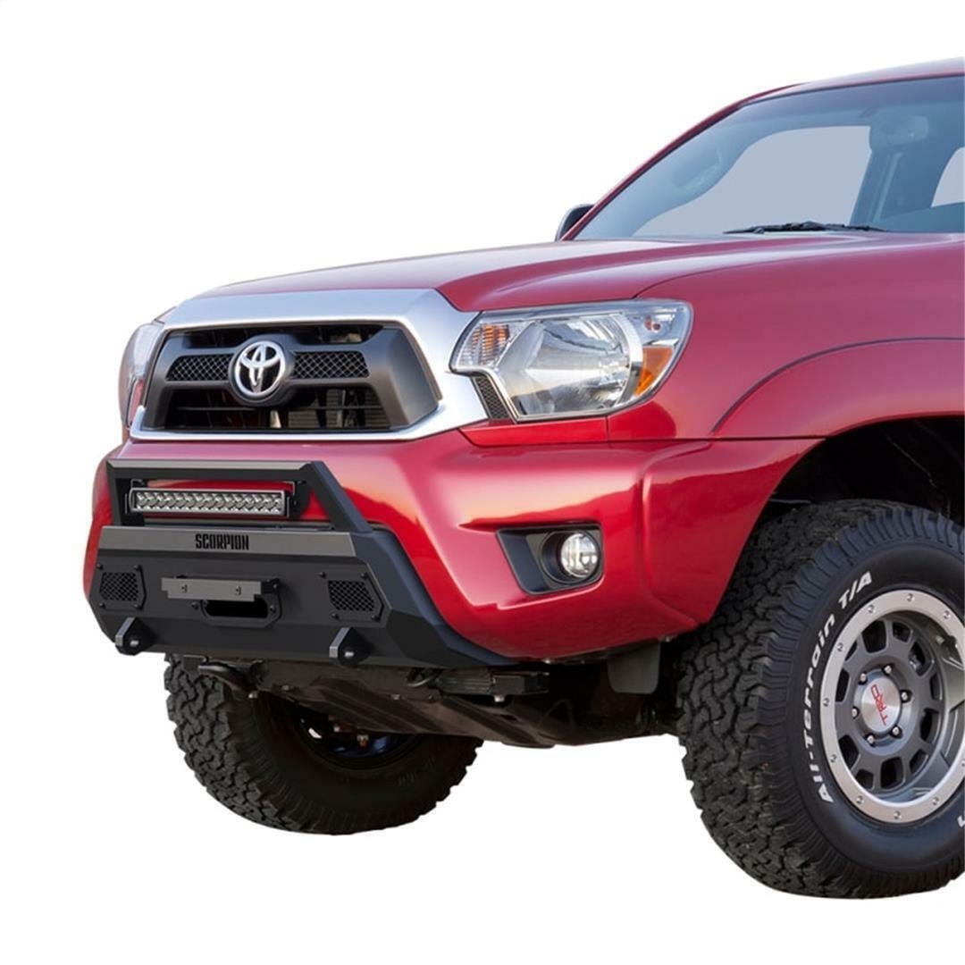 Scorpion Center mount front winch bumper with light bar, fits 12-15 Tacoma