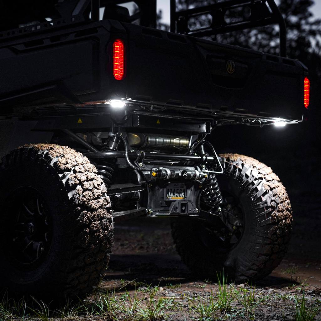 KC91040 - KC HiLites Cyclone V2 LED Rock Light - 6 Light System - Clear/5W Flood Beam