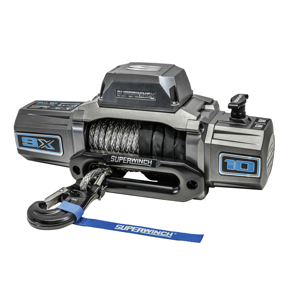 1710201 - Superwinch SX10SR 10000 LBS 12V DC 3/8in x 80ft Synthetic Rope Winch
