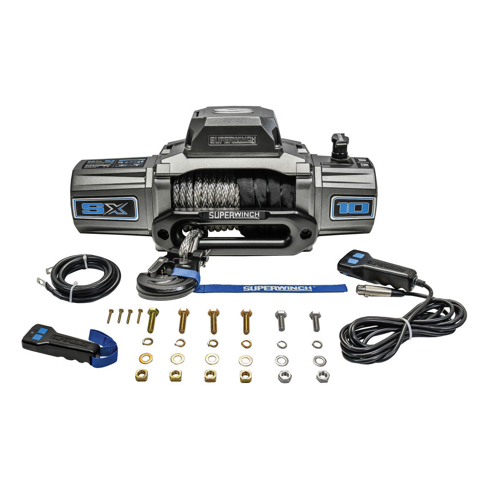 1710201 - Superwinch SX10SR 10000 LBS 12V DC 3/8in x 80ft Synthetic Rope Winch