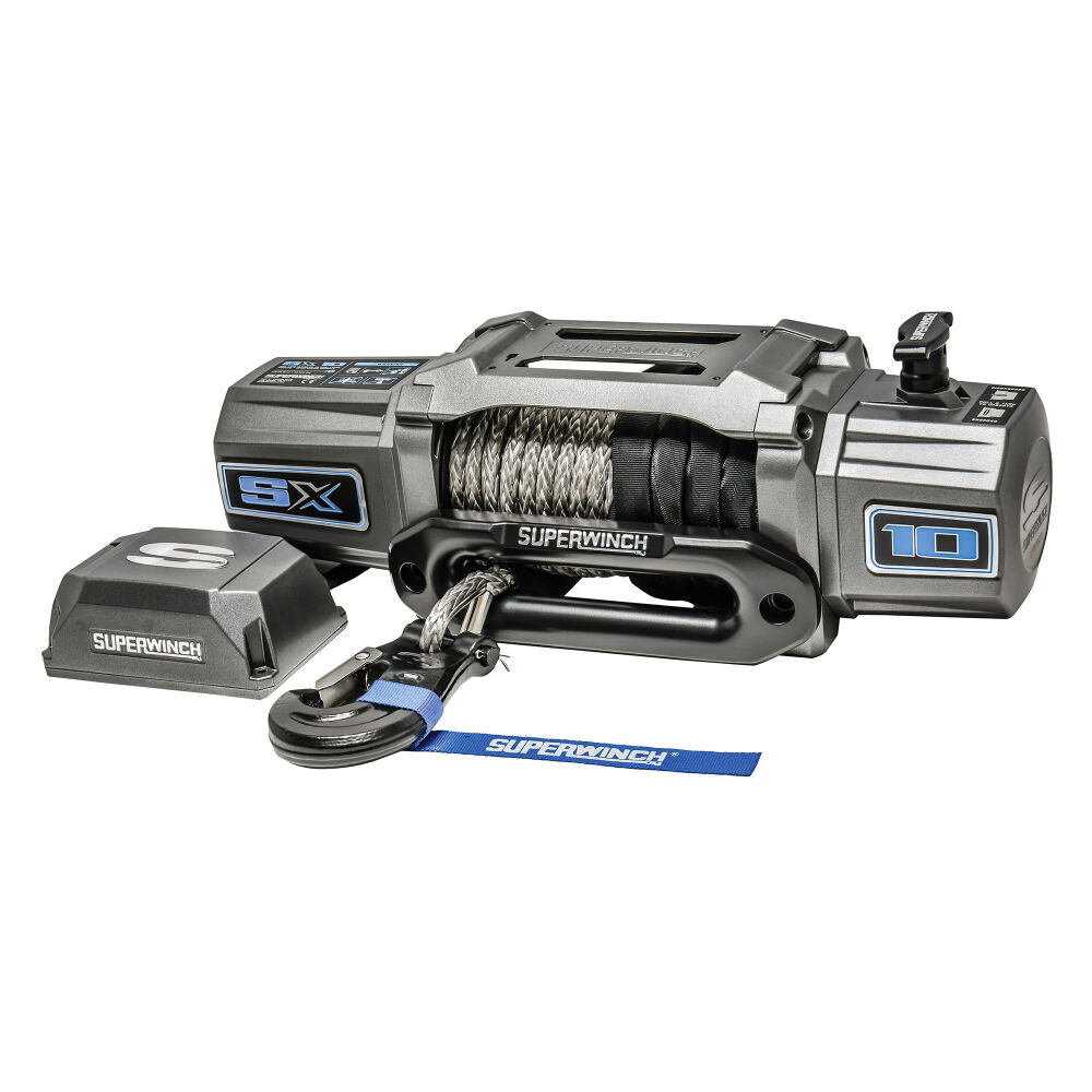 1710201 - Superwinch SX10SR 10000 LBS 12V DC 3/8in x 80ft Synthetic Rope Winch