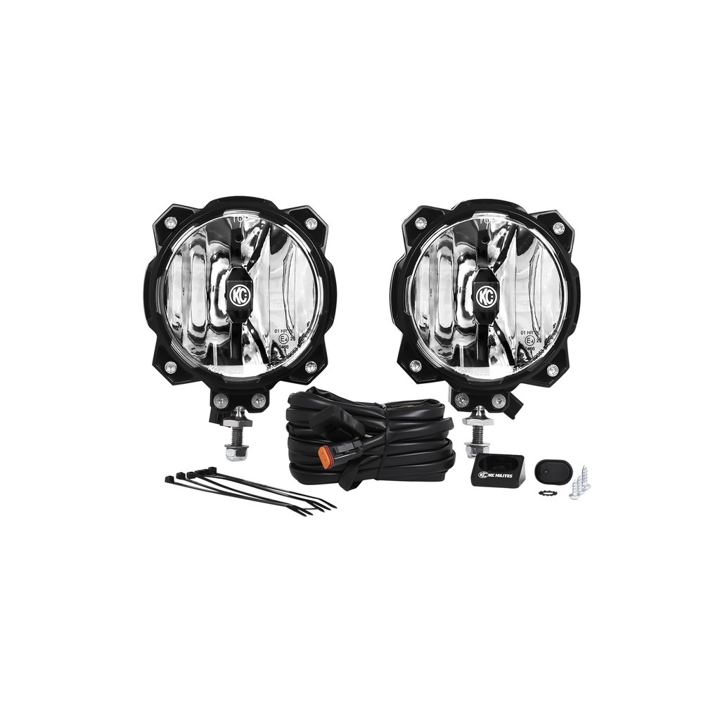 91305 - KC HiLites 6" Pro6 Gravity Led Infinity Ring 2-Light Sytem - 20W Wide-40 Beam