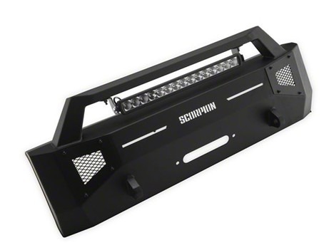 Scorpion center mount Front Winch bumper with LED Light bar Fits 14-21 Tundra