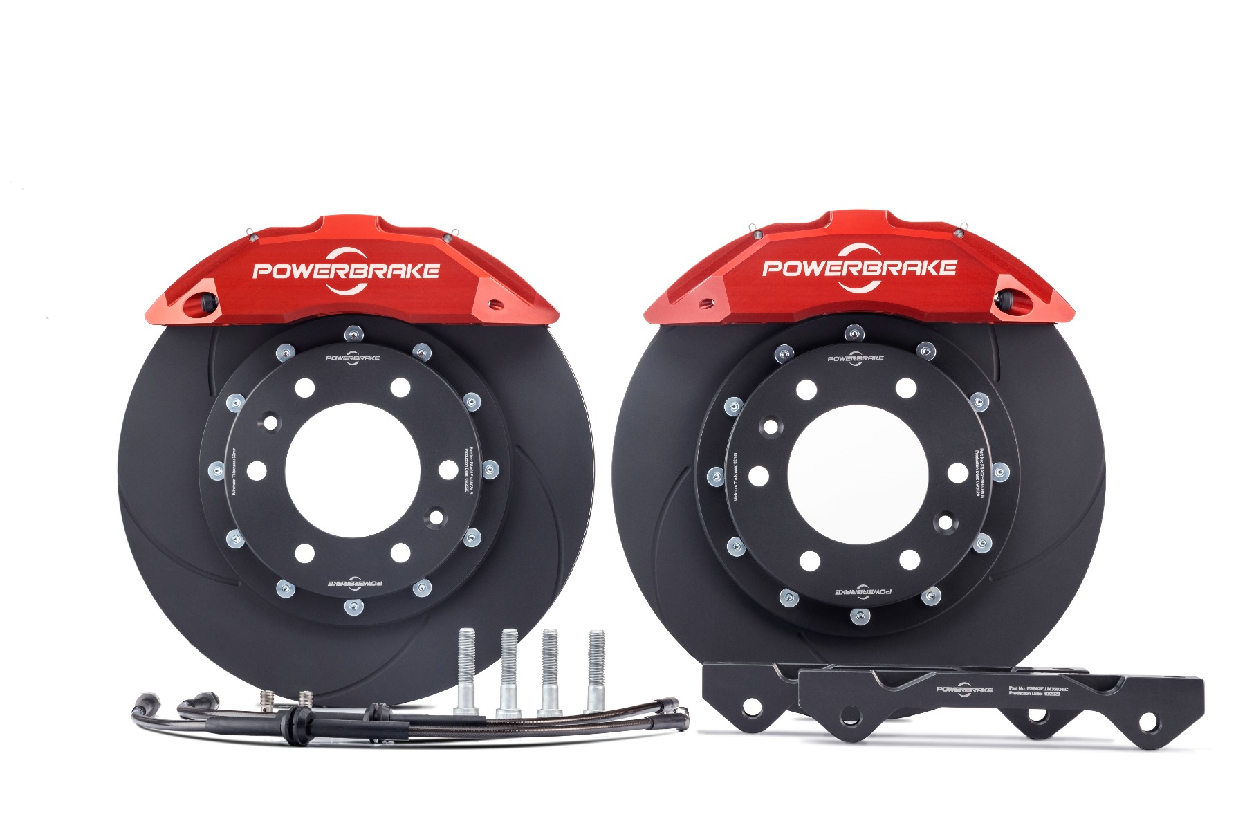 TOY815RED "“ Powerbrake Stage-2 / Red / 6 Piston Caliper &amp; 13.7" 2-Piece Rotor / 90-97 LC 80 Series