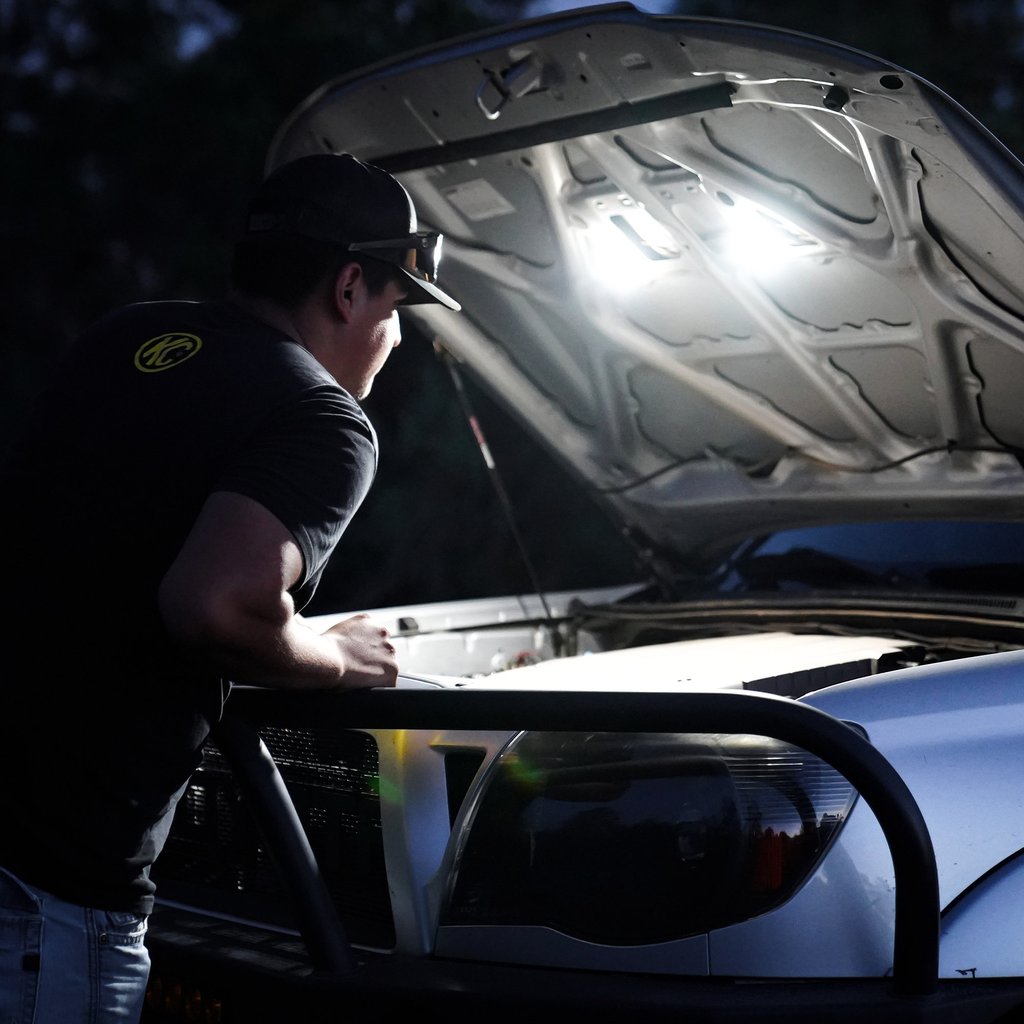 KC355 - KC HiLites Cyclone LED 2 Light Universal Under Hood Lighting System - 5W Flood Beam
